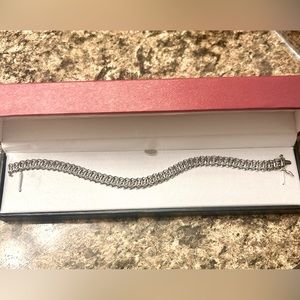 1.00 ct t.w Sterling Silver Diamond Link Bracelet